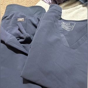 Women’s figs space navy scrub set